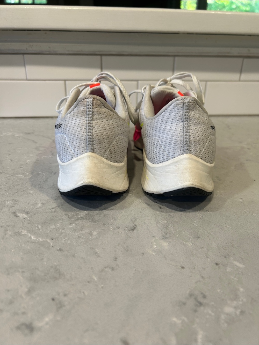 Nike Women's Air Zoom Pegasus 38 White & Pink Running Shoes- Size 9.5 - Picture 5 of 10